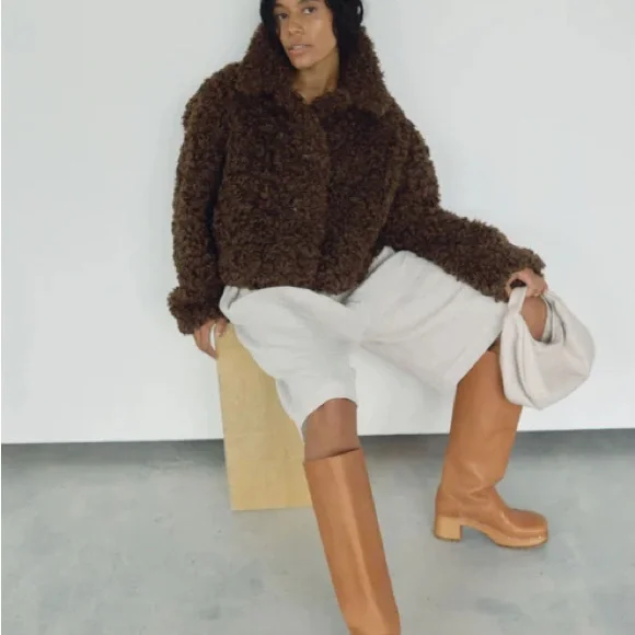 The Faux Fur Coat, Espresso by Boheme Goods - Picture 6 of 12